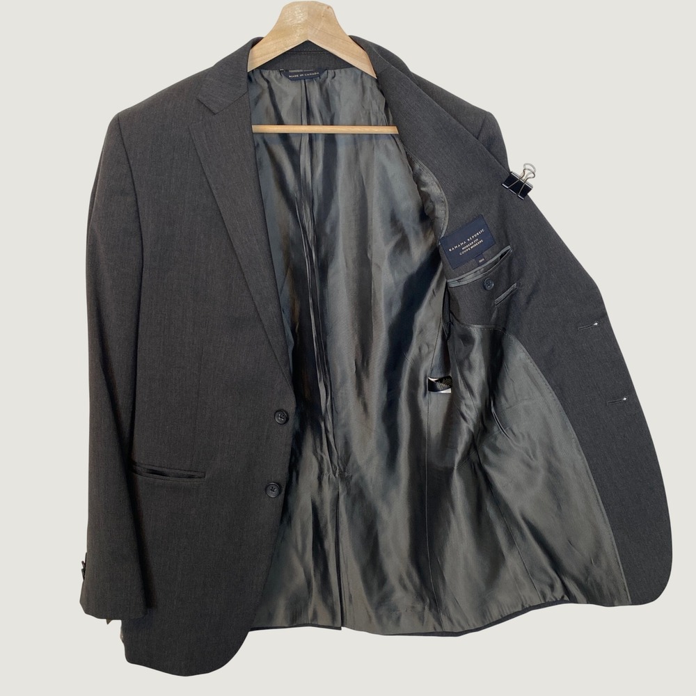 Banana Republic 38R / 38S Lanificio Cerruti Wool Gray Blazer Sport Coat Jacket